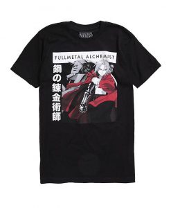 Fullmetal Alchemist Red Kanji Black T-Shirt DV01