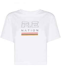 P.E Nation logo-print cropped T-shirt DAN