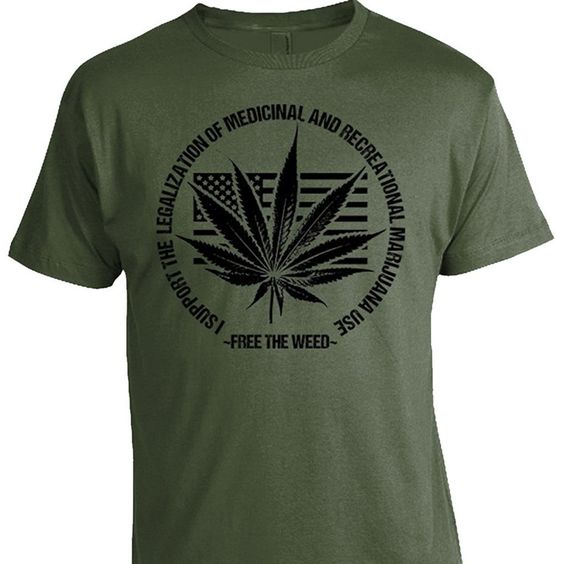 ARMY Free The Weed Legalization T-Shirt DAN