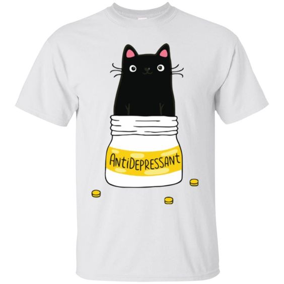 Antidepressant Cat Tshirt FD