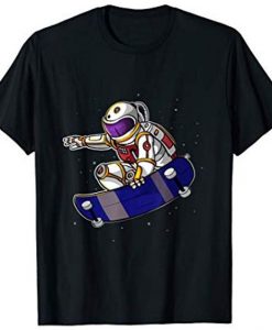 Astronaut Skateboard Weltraum Skater T-Shirt DAN