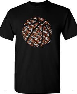 Basketball Text Black T-Shirt AZ01