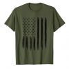 Black Vertical Grunge American Flag Shirt Cool USA Patriotic 4th of July Tee T-Shirt ARMY DAN