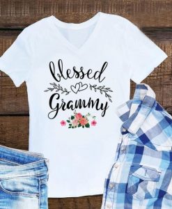 Blessed Grammy with flower T-shirt FD