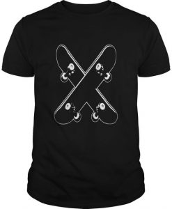 Crossed Skateboards T Shirt DAN