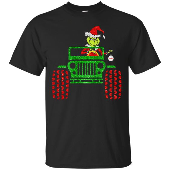 Grinch Jeep Christmas T-Shirt SR01