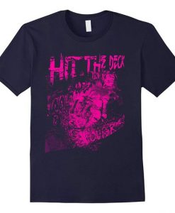 Hit The Deck Pink Skater Skateboarding T Shirt DAN