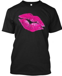 Hot Pink Lips Kiss T-shirt FD01