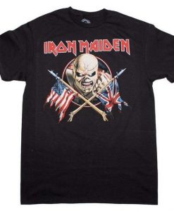 Iron Maiden Crossed Flags T-Shirt SR31