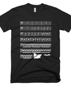 Jaws Music Bass Clef Funny T-Shirt VL01