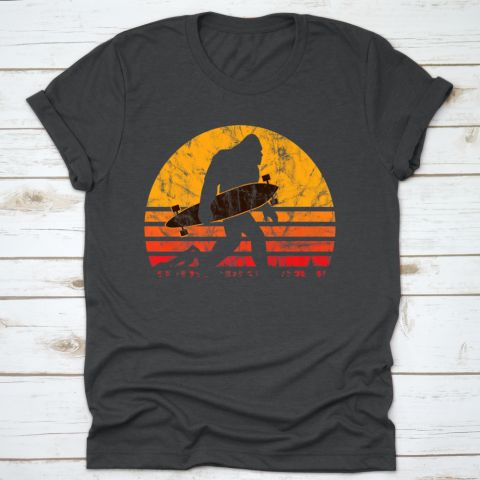 Longboard Bigfoot For Skateboard Sasquatch Fans T-Shirt DAN