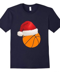 Mens MERRY CHRITSMAS BASKETBALL T-Shirt AZ01