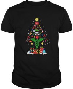 Nurse Christmas tree T Shirt SR01