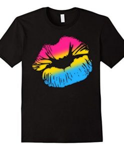 Pansexual Pride Kissing Lips T-Shirt FD01