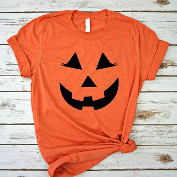 Pumpkin Smiling Halloween T-Shirt EL01