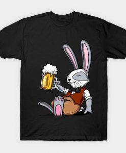 Rabbit Beer Drinking T-shirt FD01