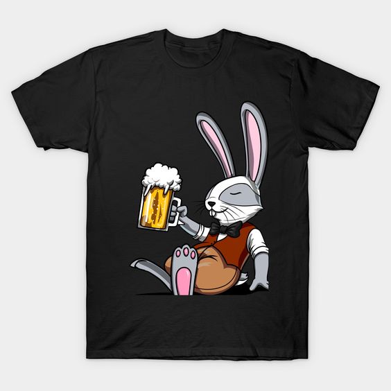 Rabbit Beer Drinking T-shirt FD01