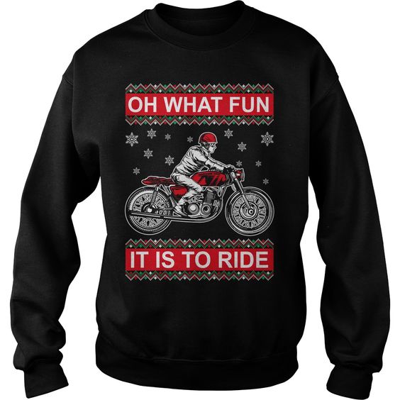 Ride Motorcyclist Christmas Sweatshirt SR01