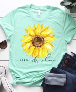 Rise and Shine Sunflower Graphic T-Shirt VL