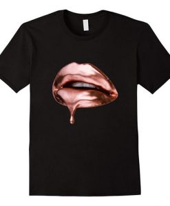 Rose Gold Lips Kiss T-Shirt FD01