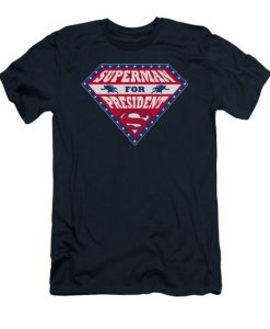 Superman shirt slim fit for president navy t-shirt ER