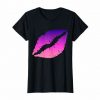 Women Purple Lips Tshirt FD01