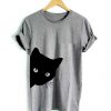 cat looking out side T-shirt FD