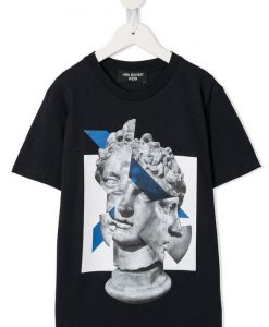 marble bust print T-shirt ER01