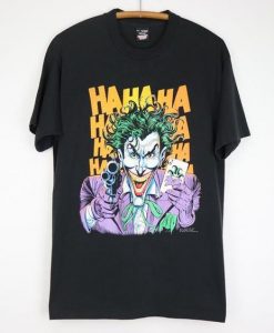 vintage 1989 Joker Hahaha DC Comics T-Shirt AV01