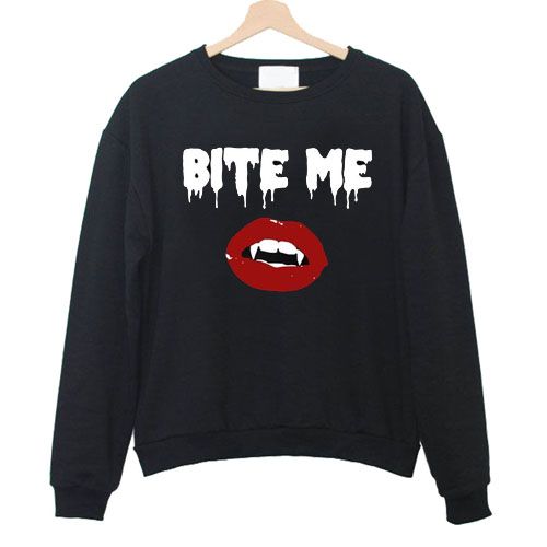 Bite Me Vampire Lips Sweatshirt SR21N