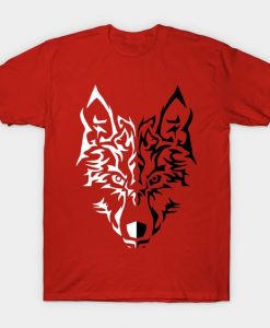 Black and White Wolf Tshirt EL4N