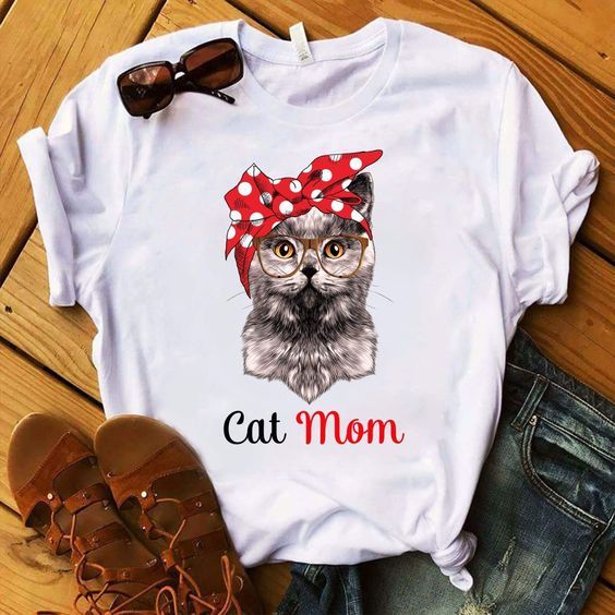 Cat Mom T- Shirt N22HN