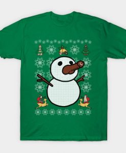 Christmas Penis Snowman T-shirt FD6N