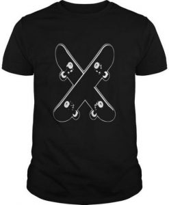 Crossed Skateboards T-shirt AR21N