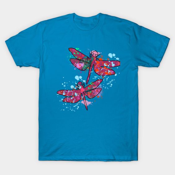 Dragonflies Watercolor T Shirt N7SR