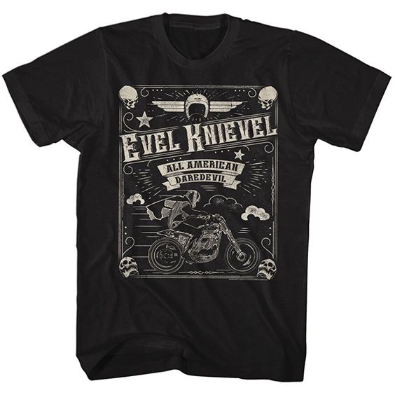 Evel Knievel Men's Skulld T-shirt N20FD