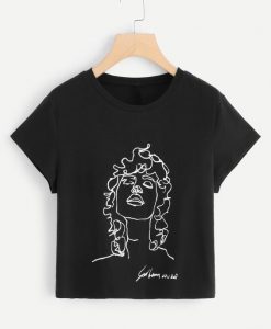 Figure Print Front T-Shirt N7VL