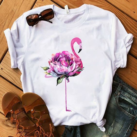 Flower Flamingo T-Shirt N7VL