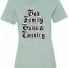 God Family Guns Country T-Shirt N19SR