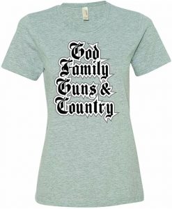 God Family Guns Country T-Shirt N19SR