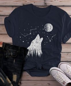 Hipster Wolf T-Shirt n19nr