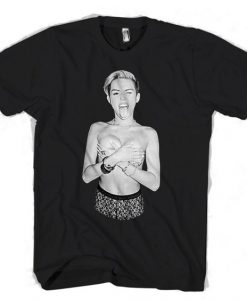 Miley Cyrus Covered Topless Tshirt FD27N