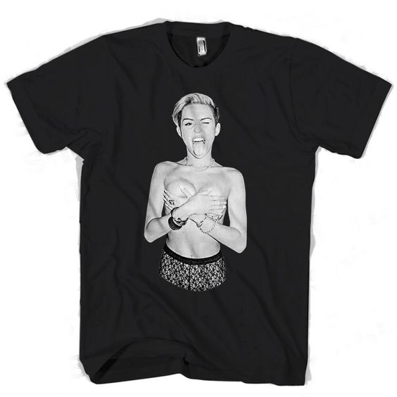 Miley Cyrus Covered Topless Tshirt FD27N