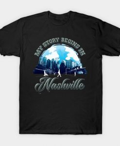 Nashville Tennessee Skyline Tshirt EL4N