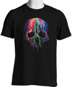 Neon Wax Sugar Skull Tshirt FD1N