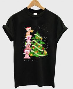 Pigs Christmas Tree T-Shirt EM12N