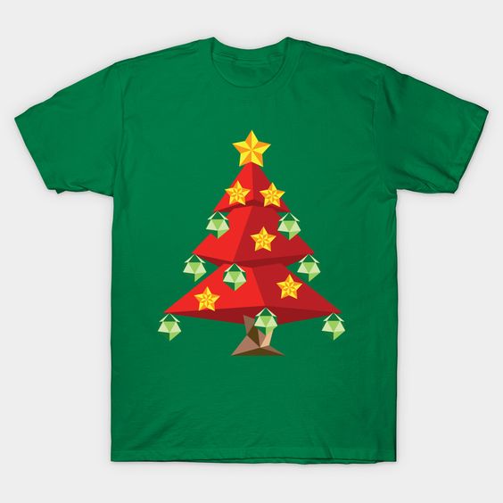 Polygonal Christmas Tree Tshirt EL4N