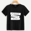Slogan Design Print T-Shirt N7VL