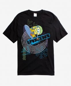 SpongeBob Snowboard Neon T-Shirt FD1N