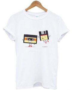 floppy and cassette tape t-shirt FD12N